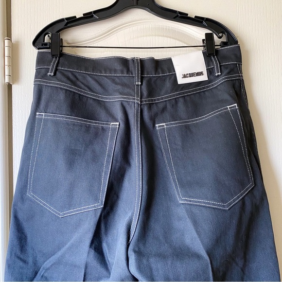 Jacquemus Le De Nimes Meunier Jeans Colorblock Panel Green Black Size 32 EUC - Picture 10 of 11